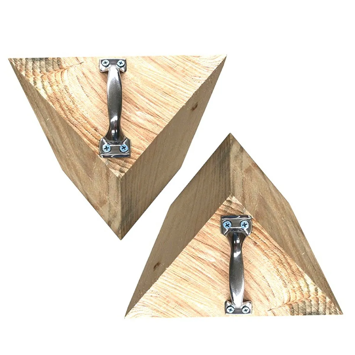 2PK Dustrial Wooden Wheel Chocks Durable Trailer Wheel Chocks for Taxi Car - 20*12*12cm