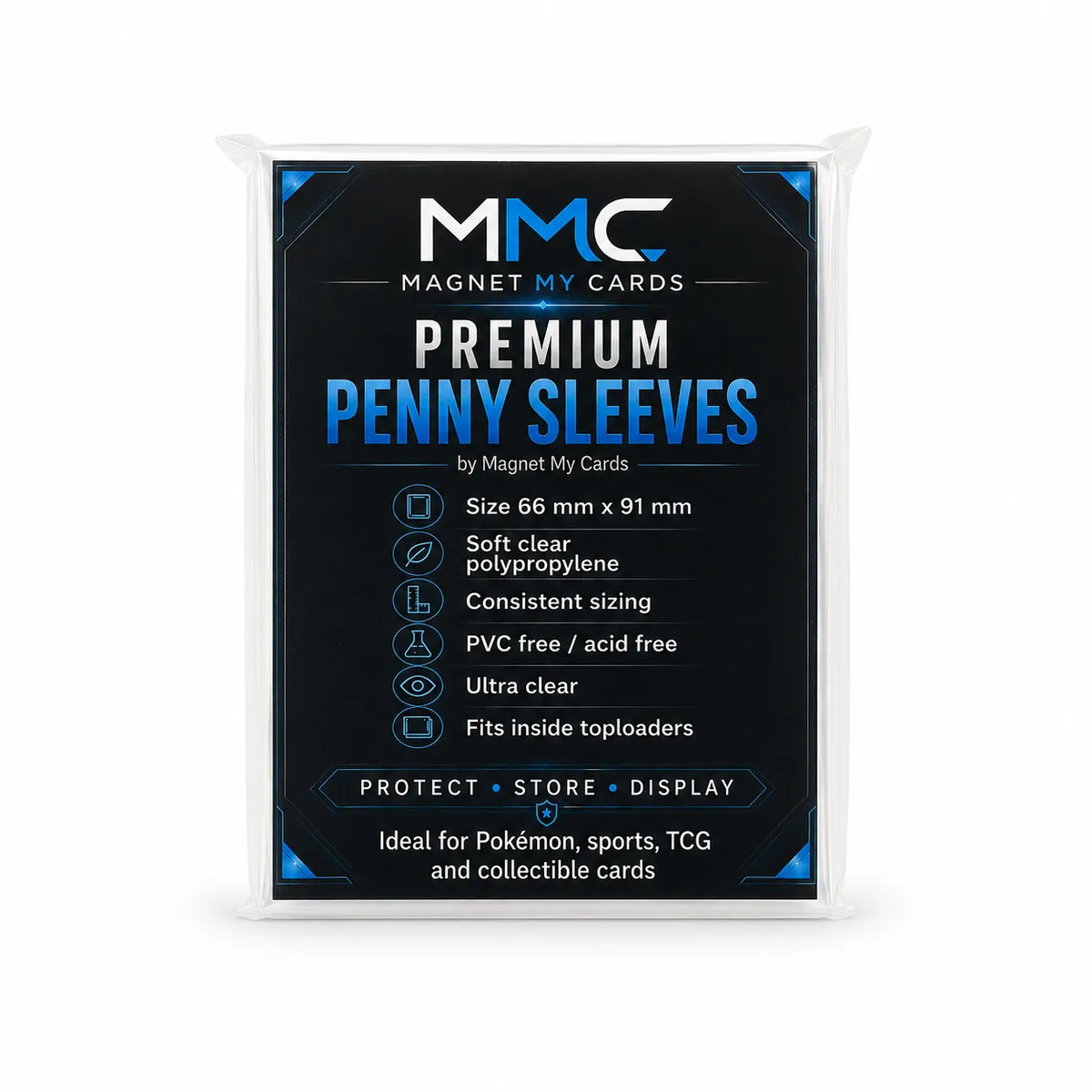 Magnet My Cards MMC Penny Sleeves 66x91mm - 3 x 100 Pack / 300 Sleeves