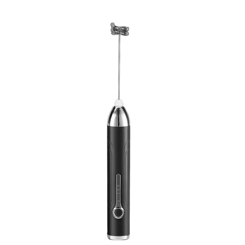 USB Rechargeable 3-Speed Handheld Milk Frother & Egg Mixer - Black