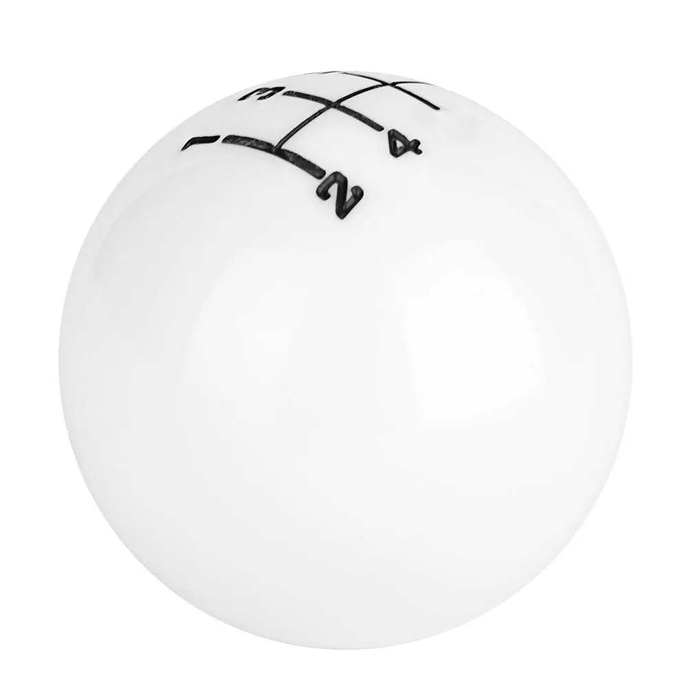 Universal Round Car Gear Shift Knob Head Shifter Lever Handle White