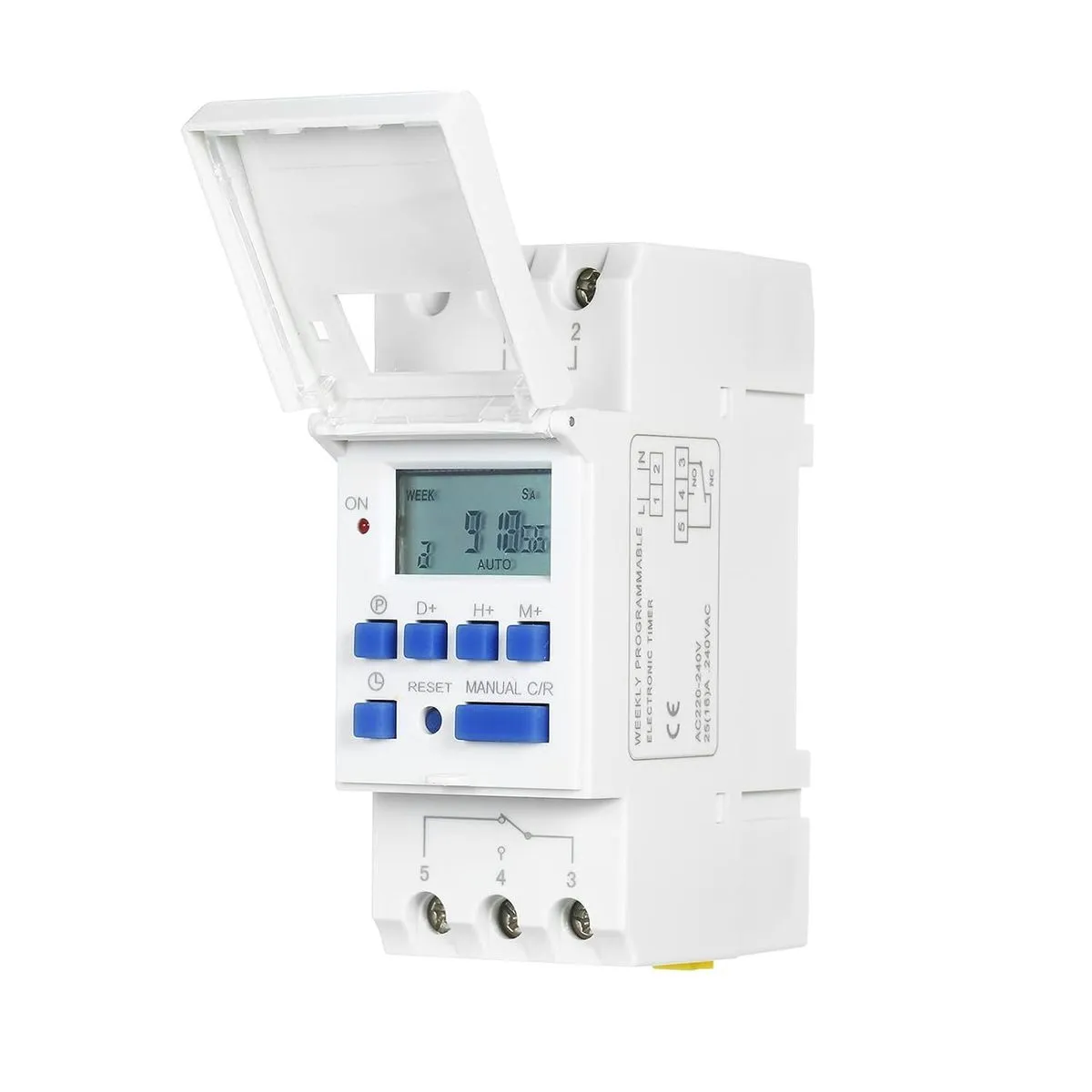 7 Day Digital Programmable Timer LCD Display Built in Rechargeable