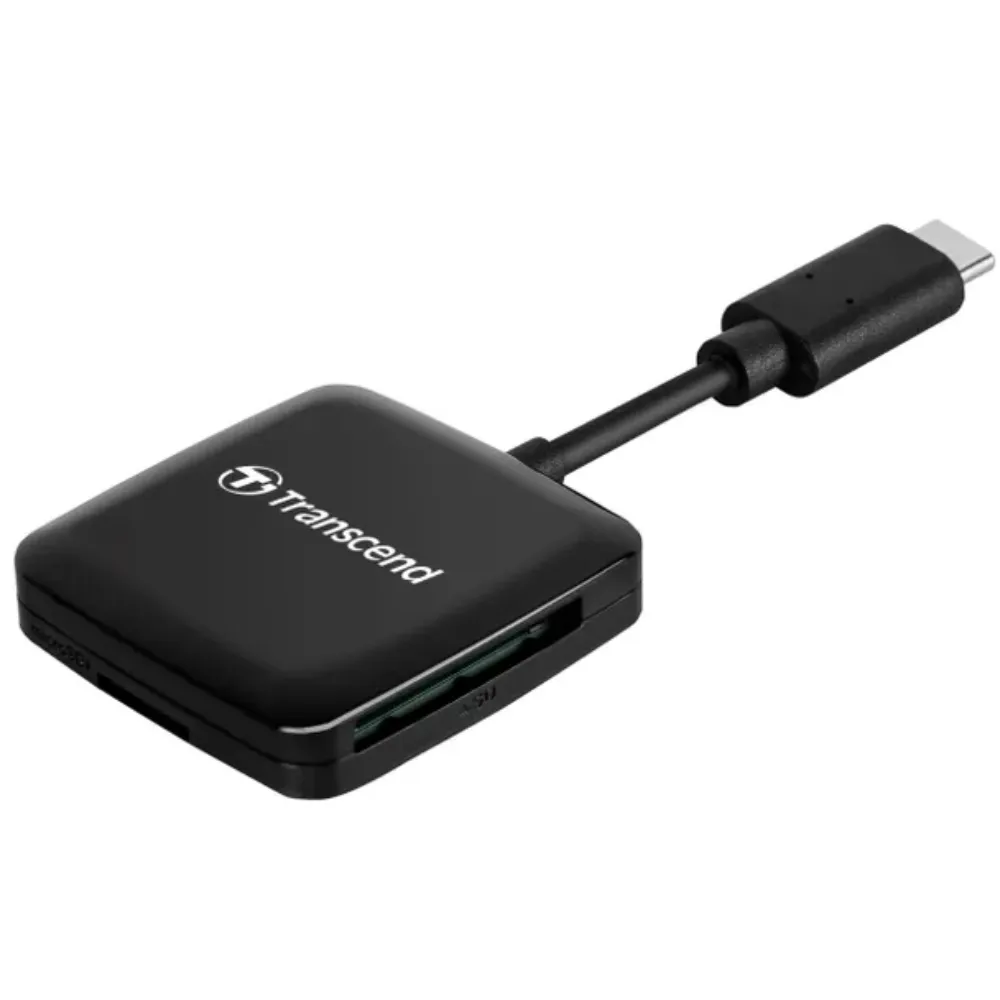 Transcend Memory Card Reader - Micro SD Card, SD Card Reader Type C Adapter