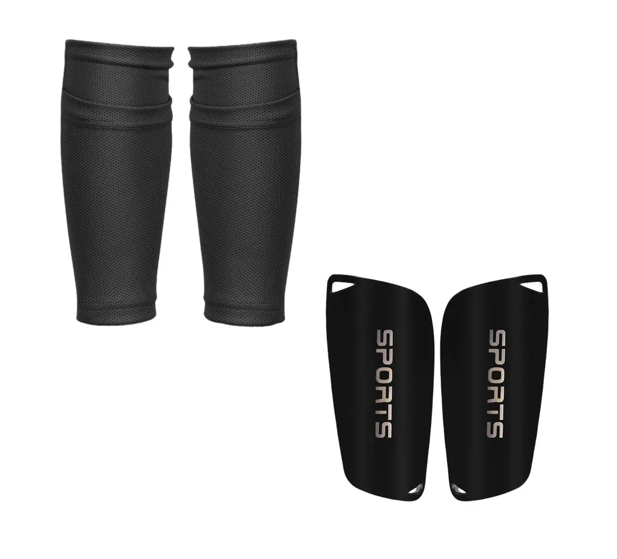 Soccer Shin Guards for Kids & Adults Lightweight Shin Pads Set with Sleeves