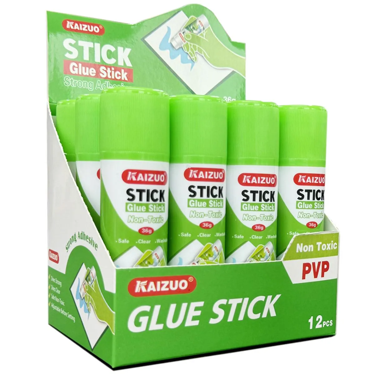 Glue Stick Non Toxic 36g-Box of 12 Glue Sticks for Classroom Office