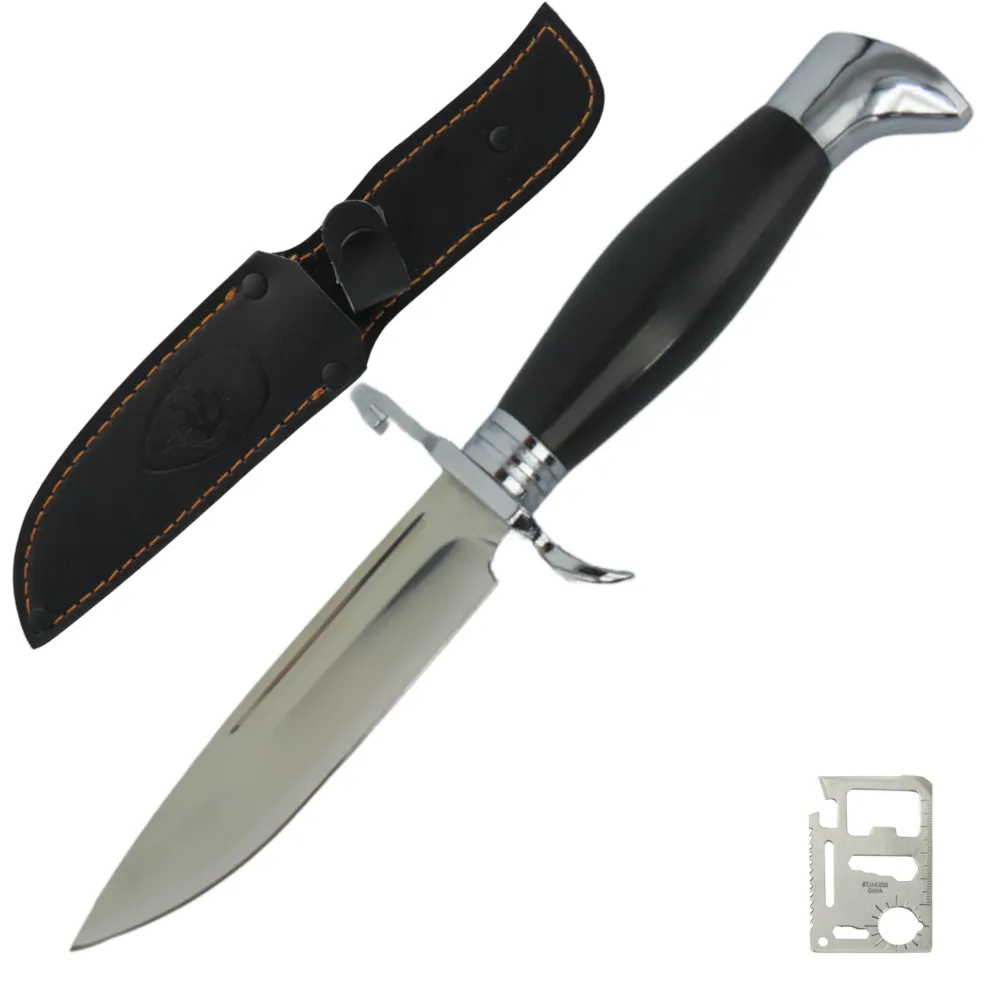 Classic Cross Guard Hunting and Camping Knife and Multi Tool Card
