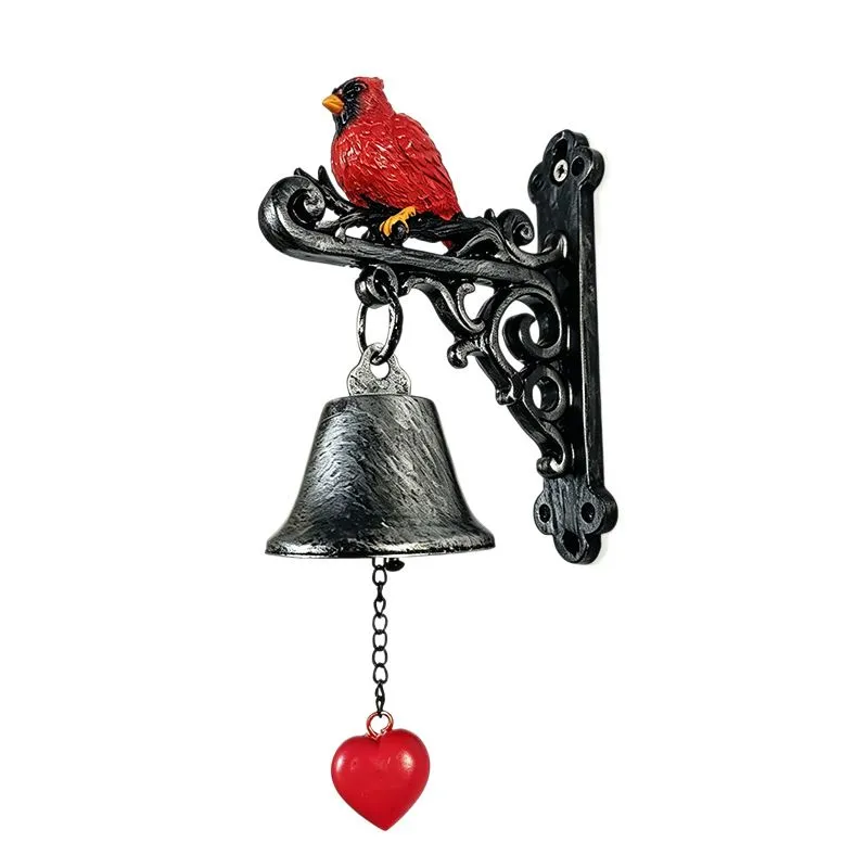Cast Iron Vintage Bird Bell, Vintage Wall Mounted Bird Dinner Bell