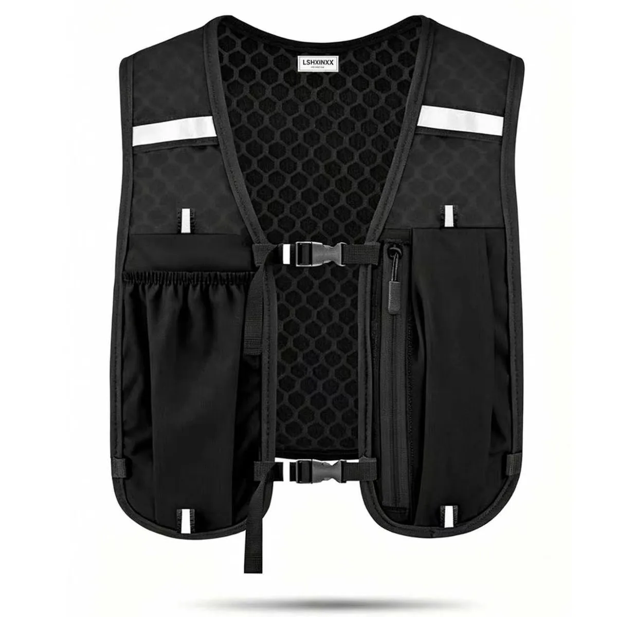 Running Phone Holder Vest | Reflective Hydration Vest | Adjustable | Light
