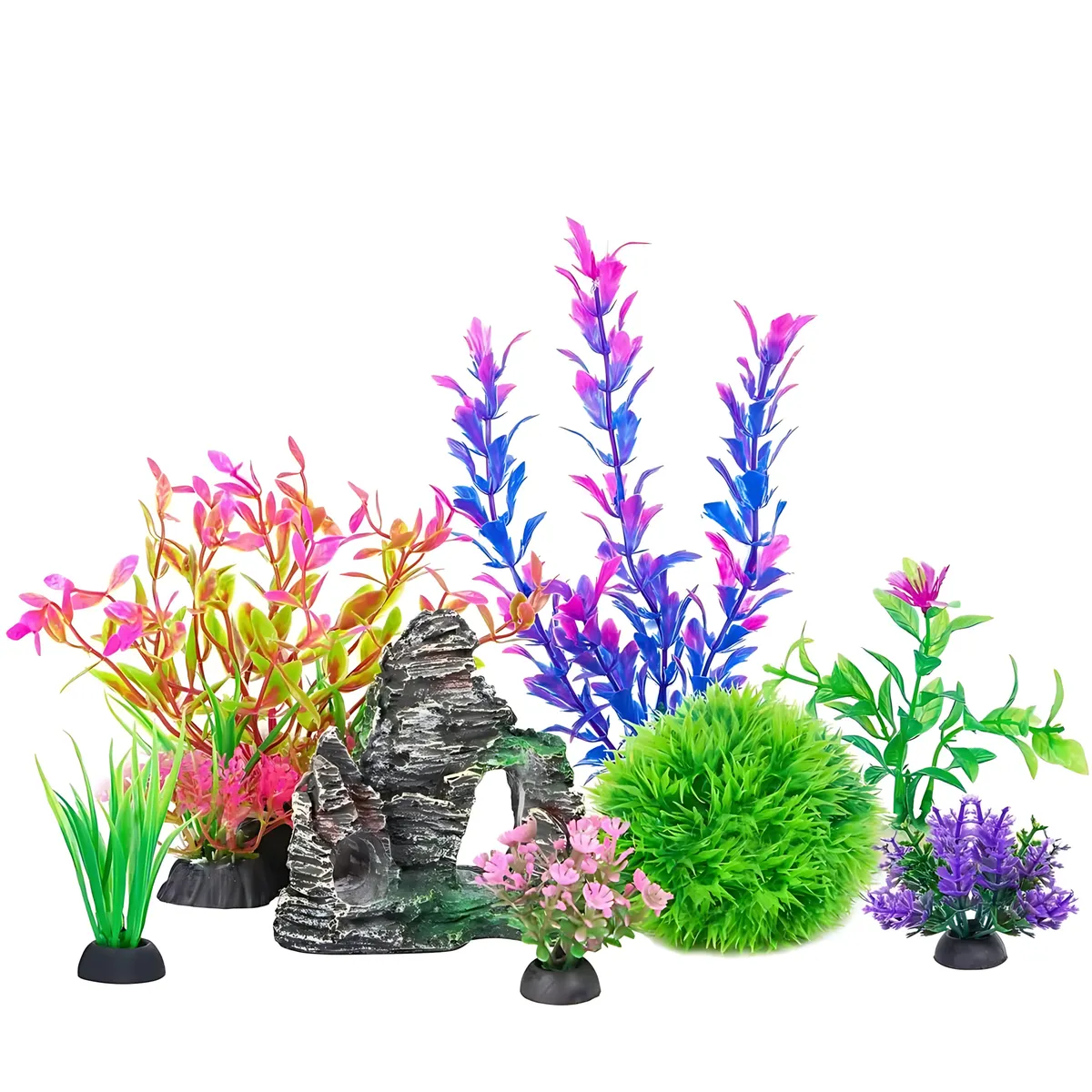 Aquarium Decorations Fish Tank Plants Artificial Aquarium Plants - 8Piece
