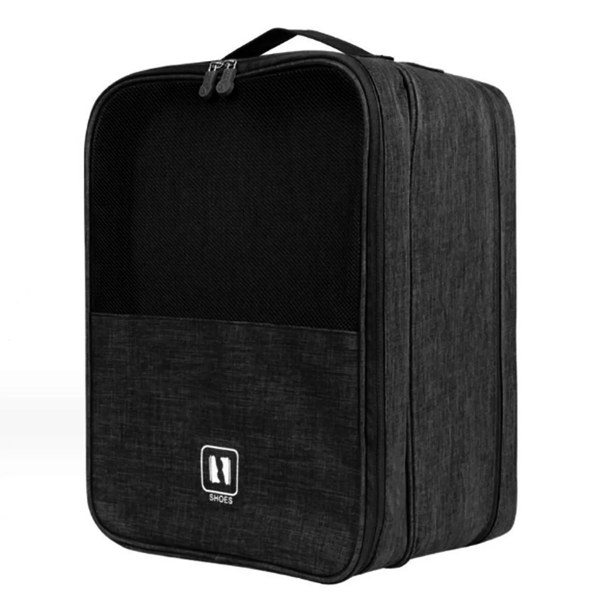 Portable Shoe Travel Organiser - Waterproof Storage Pouch Handbag - Black
