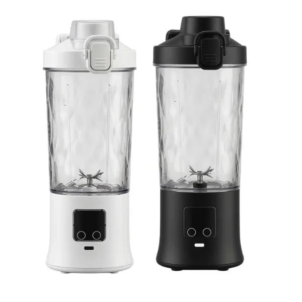 Pack of 2 Portable Ice Crushing Blender - Black & White | USB Rechargeable