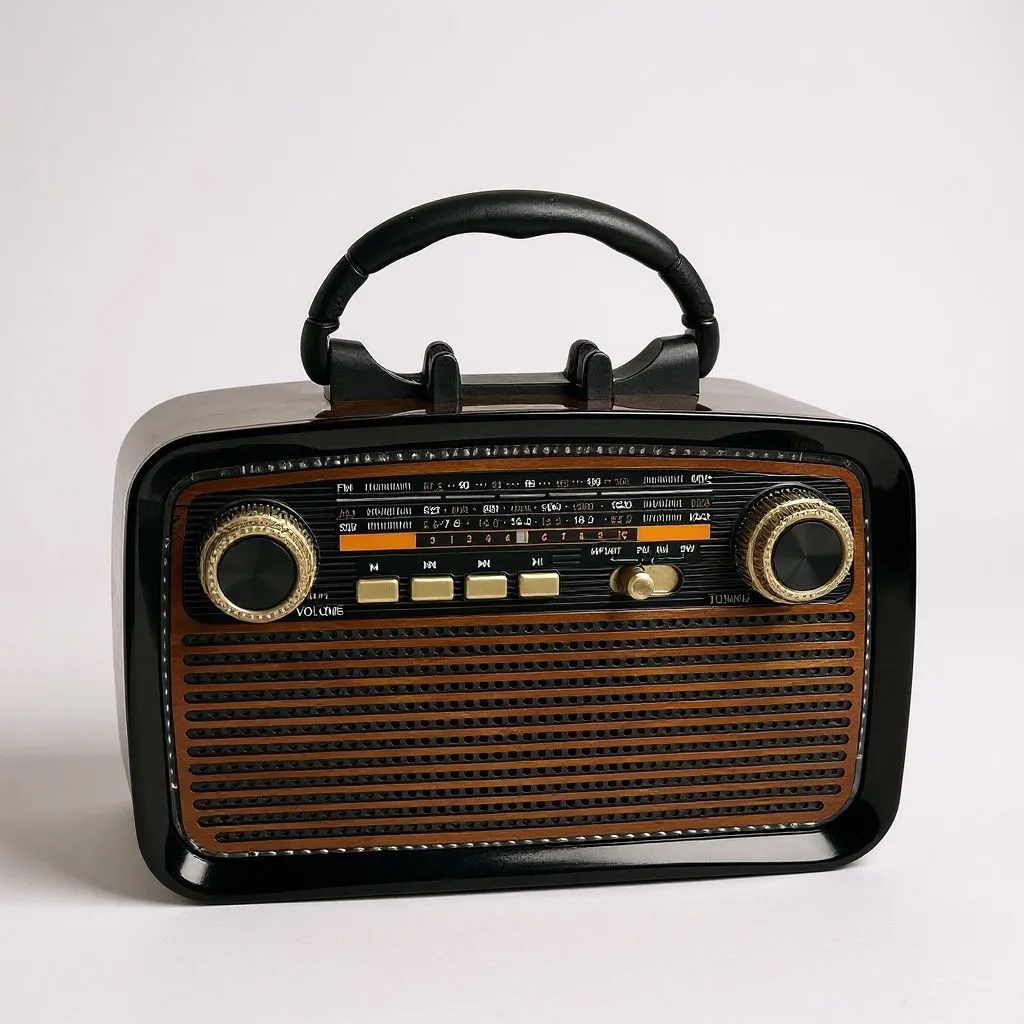 KBroad FM/AM/SW Rechargable Radio with Bluetooth Speaker - Brown