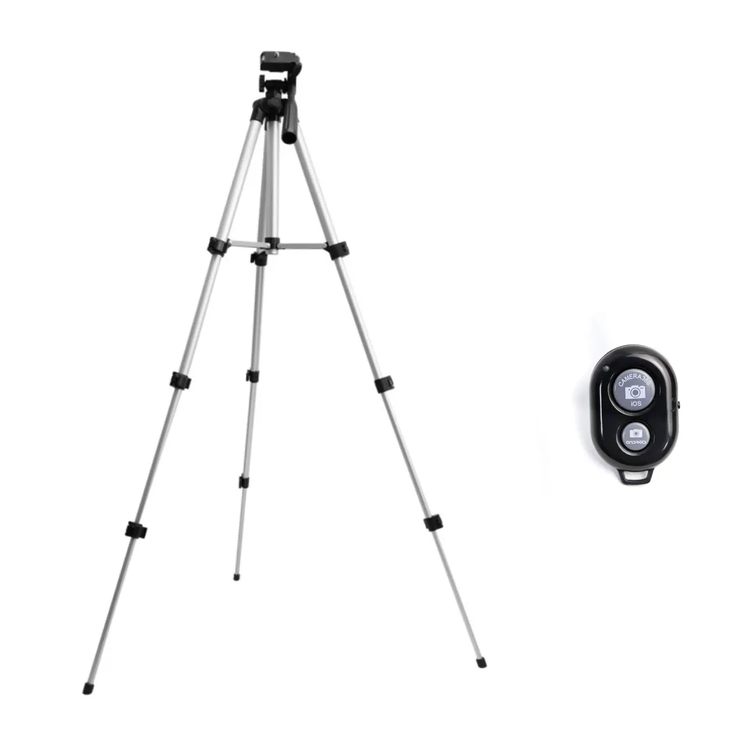 1.04m Smartphone Camera Tripod with Remote Extendable Aluminium Phone Stand