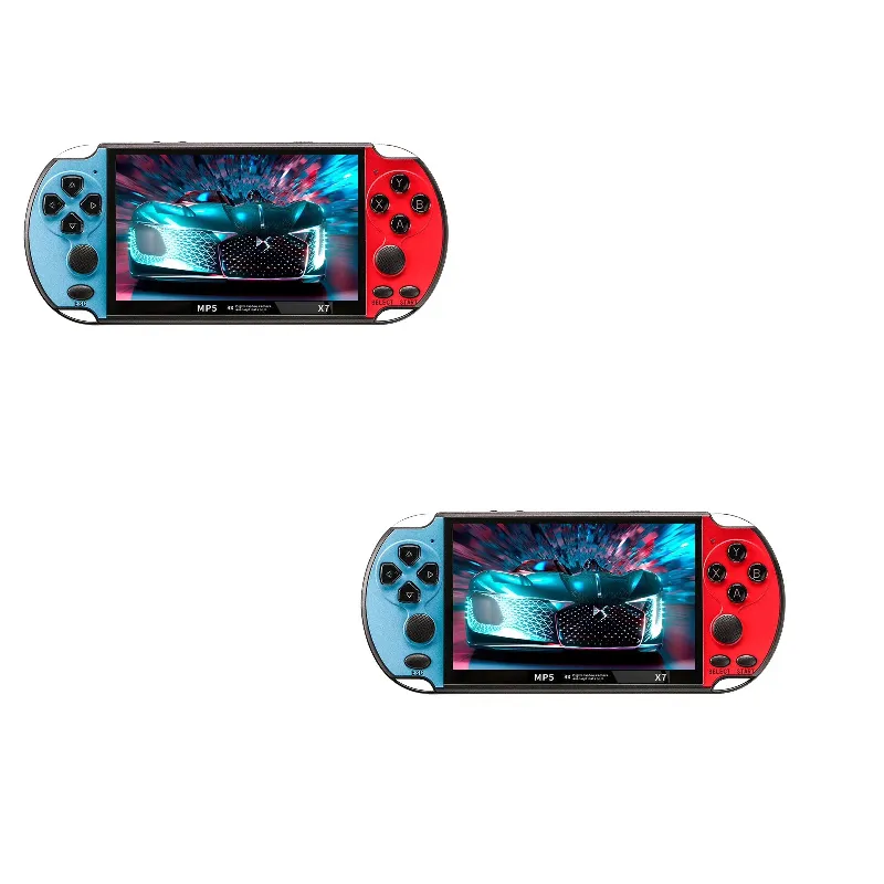 2 Pack-4.3-inch X7 handheld game console, portable retro video game console