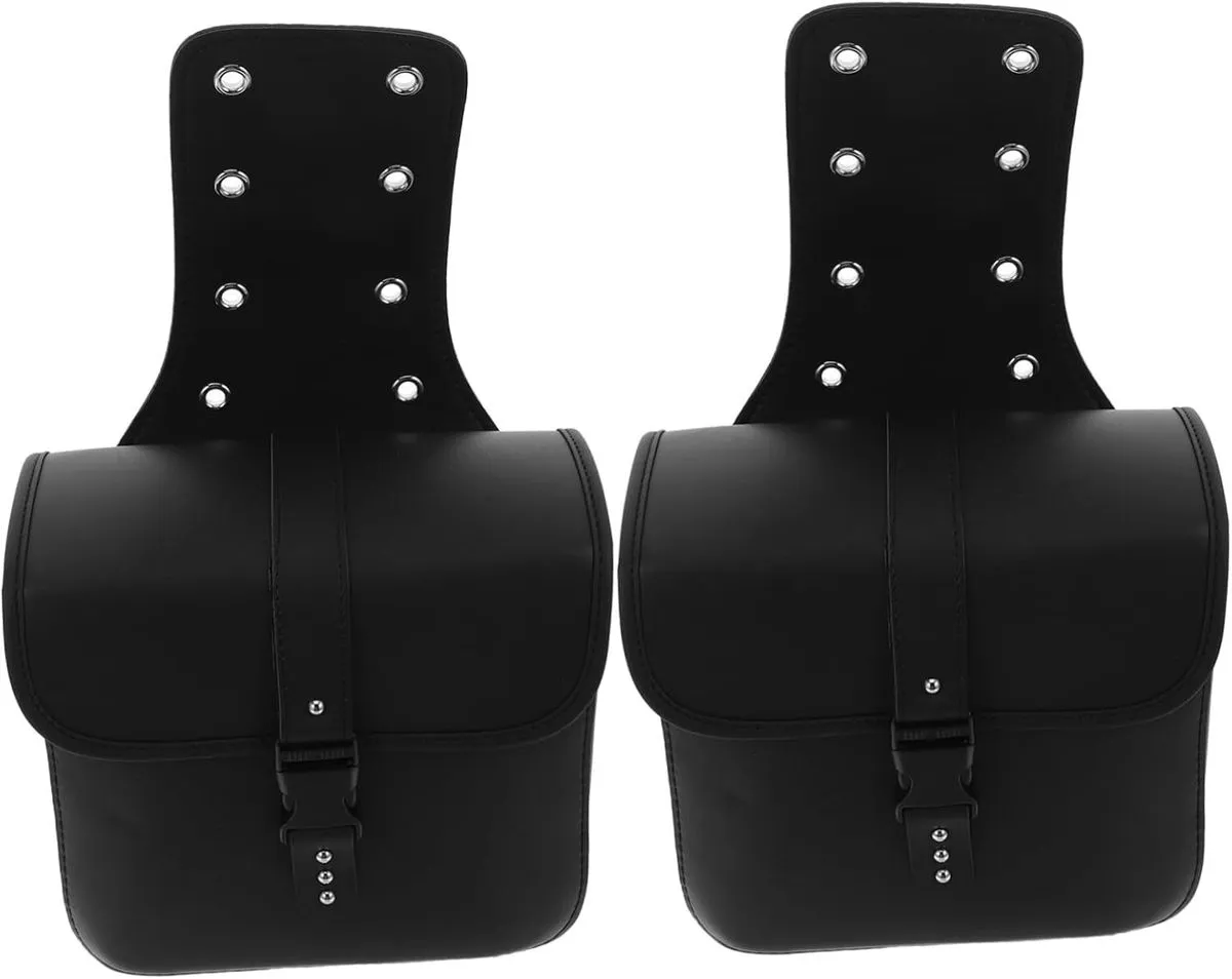 1Pair Mini Saddlebag for Motorbike Black Hanging Bags for Motorcycle