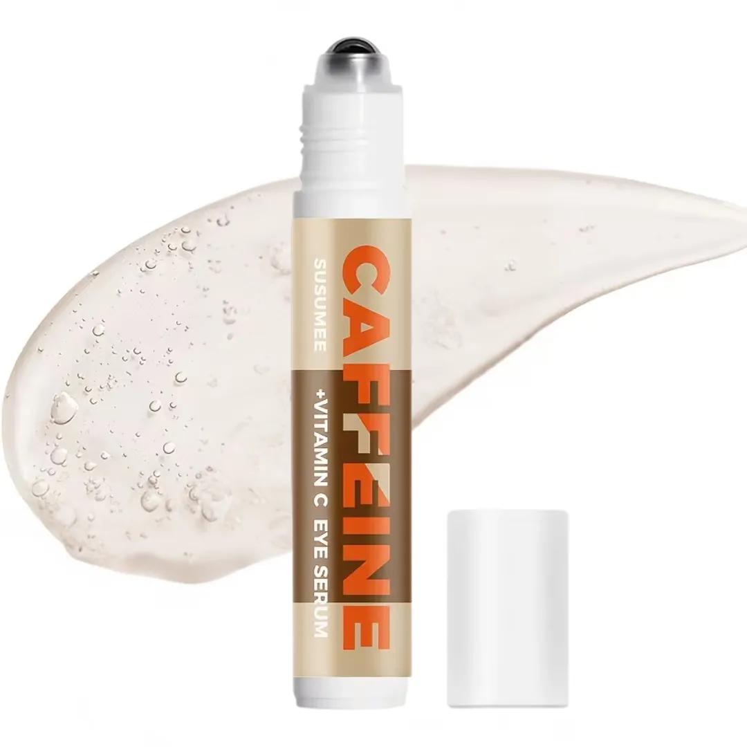 Caffeine & Vitamin C Eye Serum Roller - Brightening Skin, Dark Circles 10ml