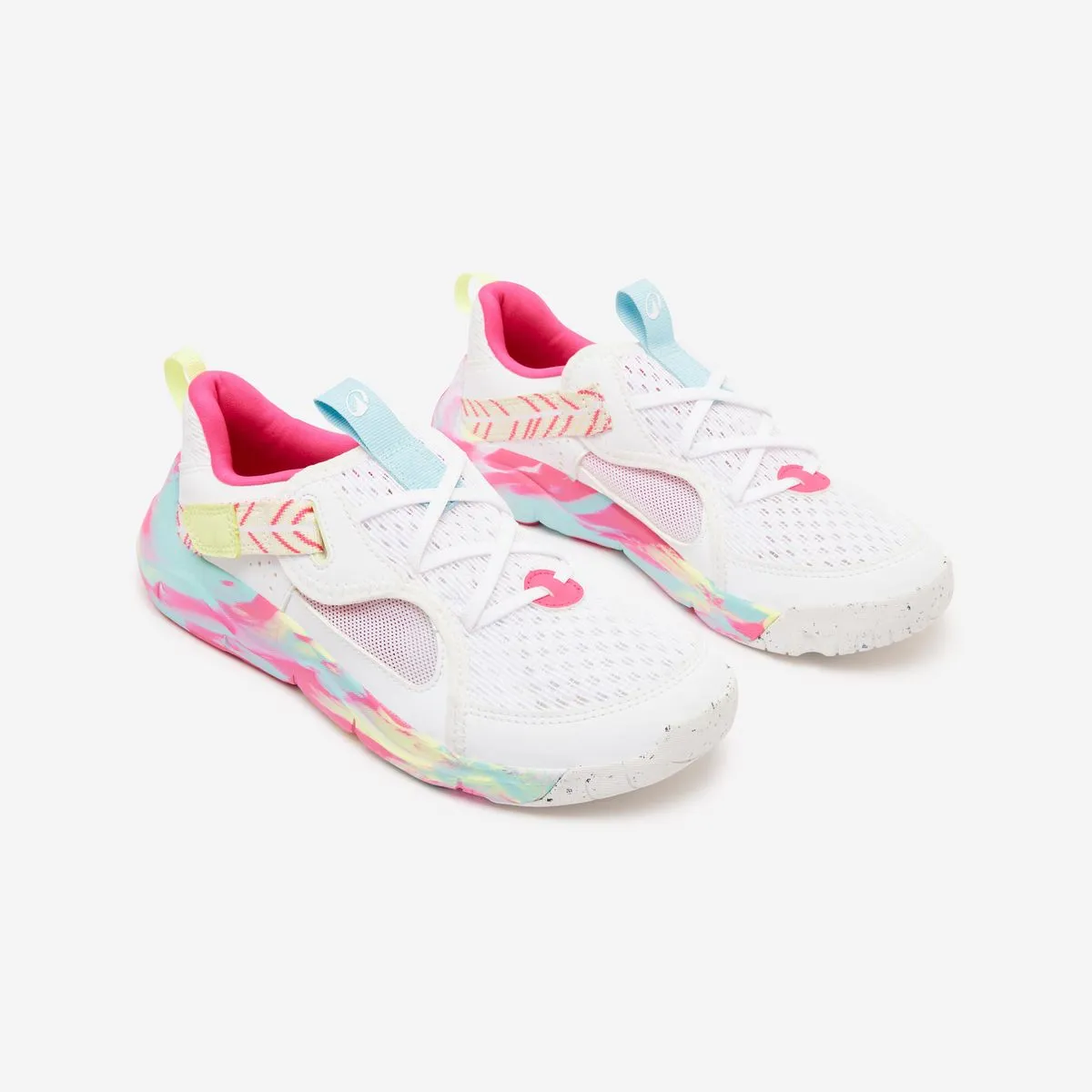 Decathlon Kids' Unisex Breathable Multisport Shoes Playful Summer - Pink & White