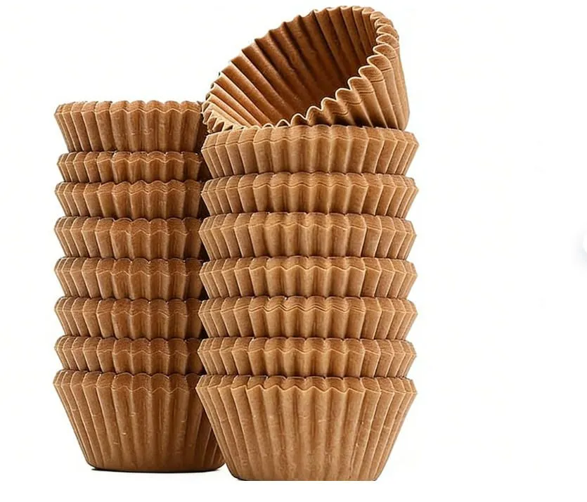 400x Mini Muffin Liners, Parchment Paper, Non-Stick for Baking