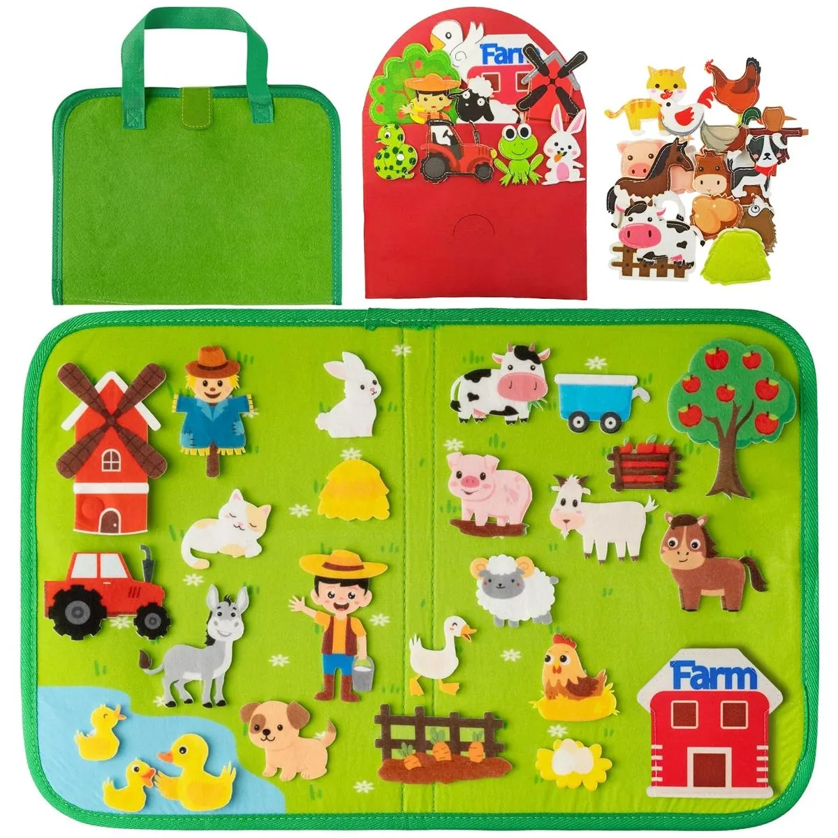 Toddler Busy Board Farm Stories Felt Learning Book Set