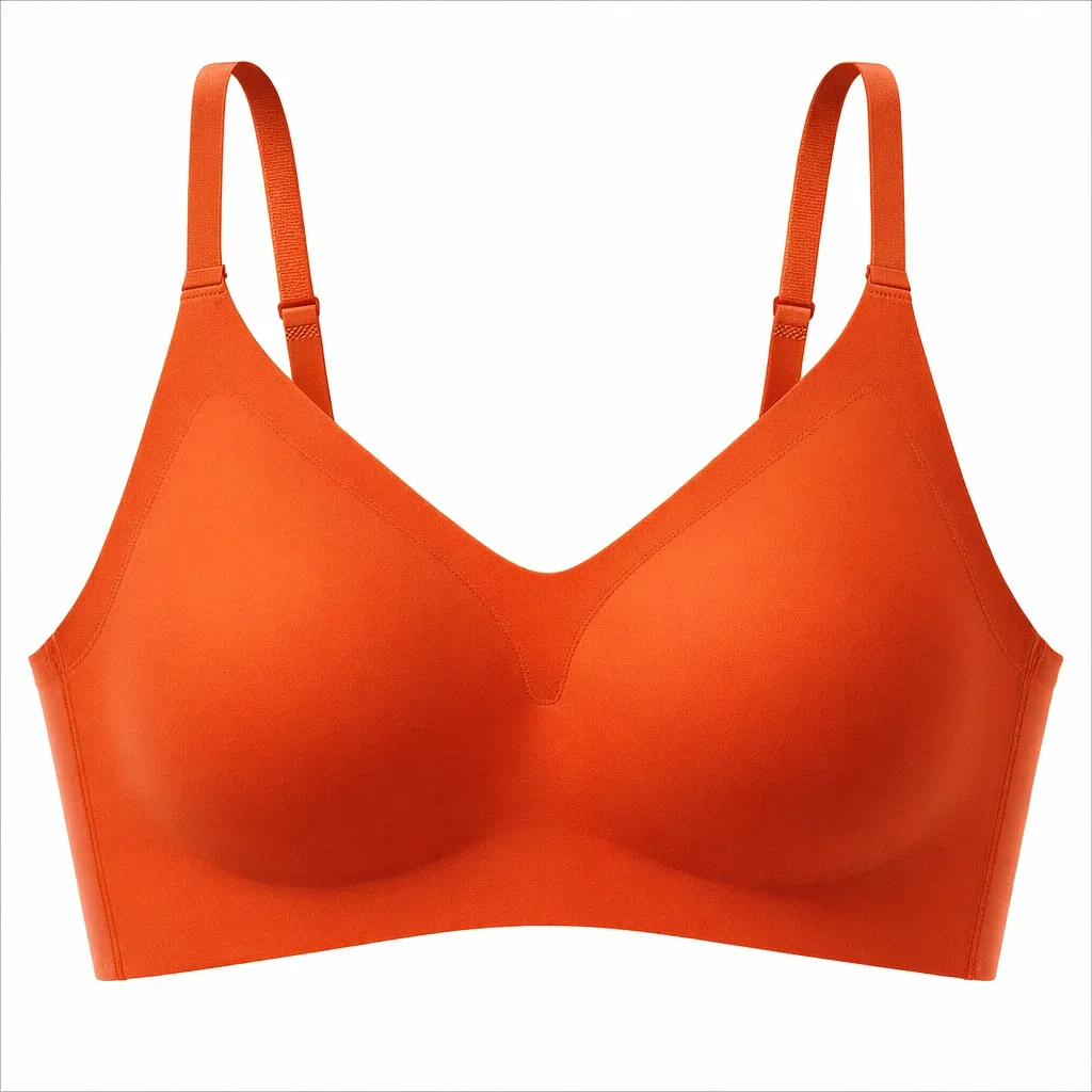 Seamless Push-Up Sports Bra - Orange