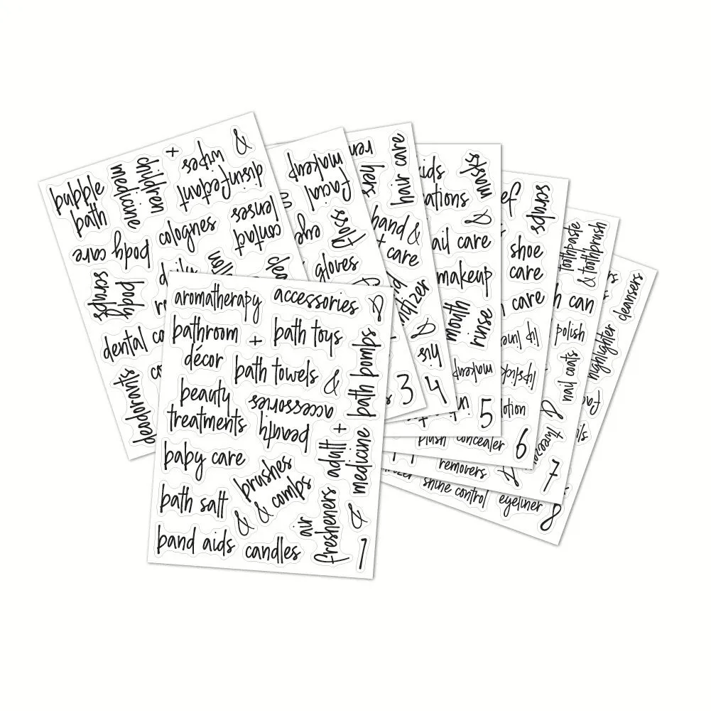 189 PCS Storage Classification Waterproof Label Stickers
