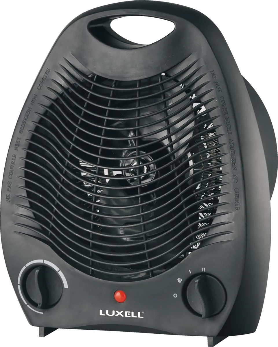 LUXELL - Fan Heater with Thermostat - Black- 2000W - AF501