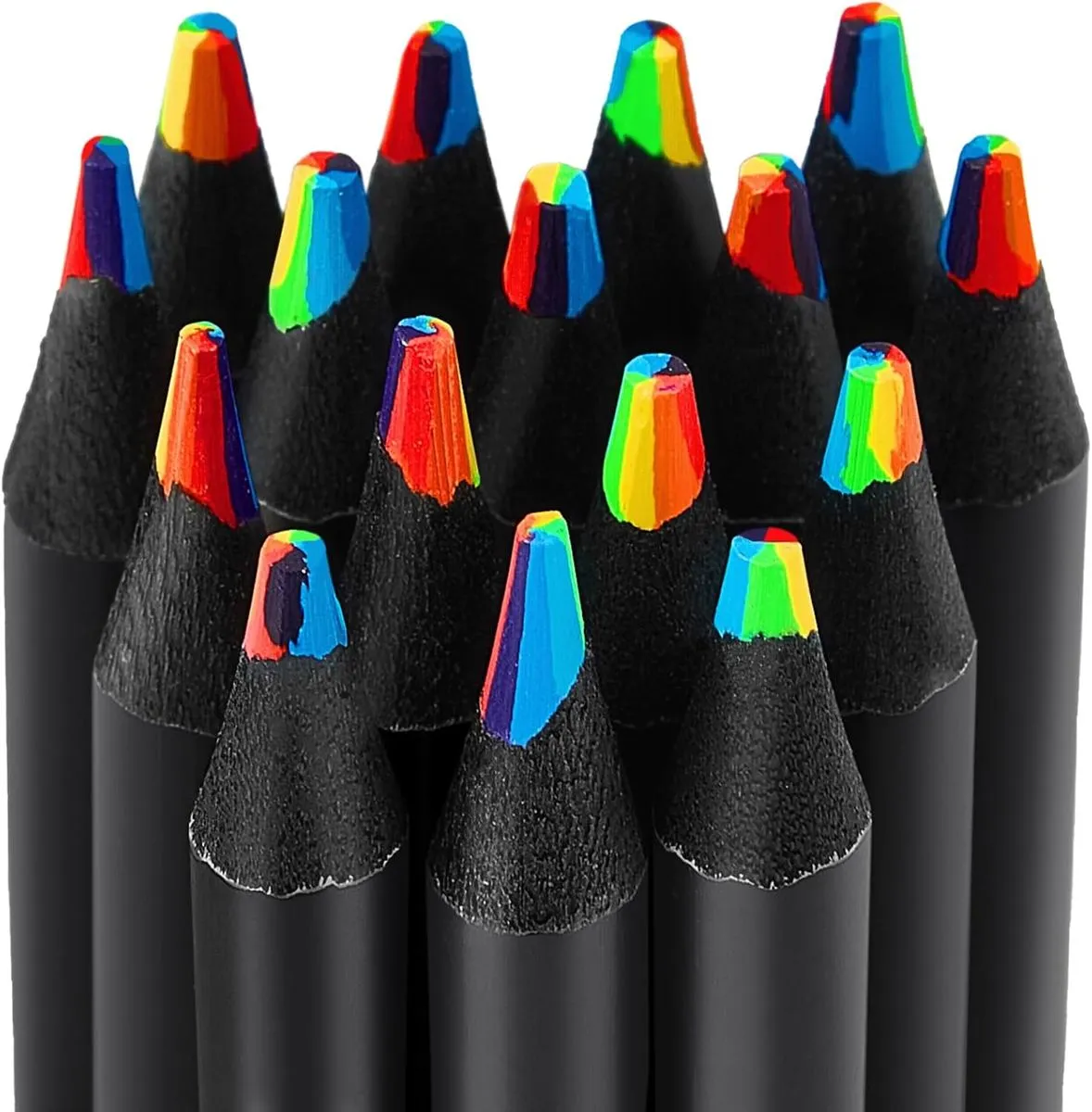 16Pcs Rainbow Colored Pencils, 7 Color for Drawing Coloring Sketching