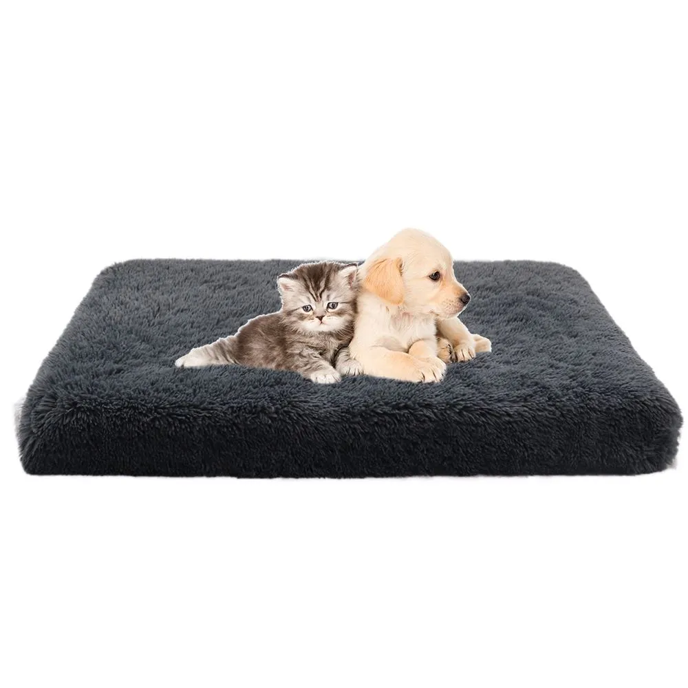 Coco Fluffy Classic Dog Bed - Navy