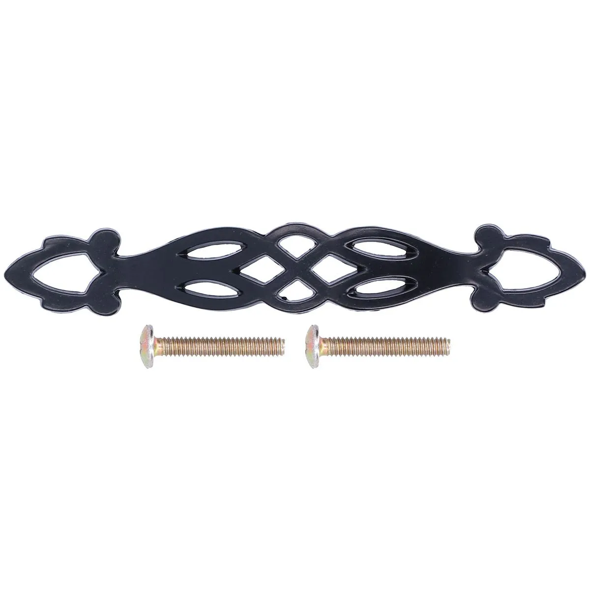 Black Zinc Alloy Handle with Screws for Drawers and Cabinets