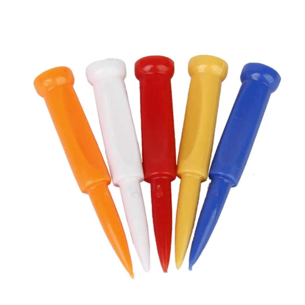 Novelty 35pcs 70mm 2 Stage Plastic Mixed Color Golf Tees Golfer Aid Tool