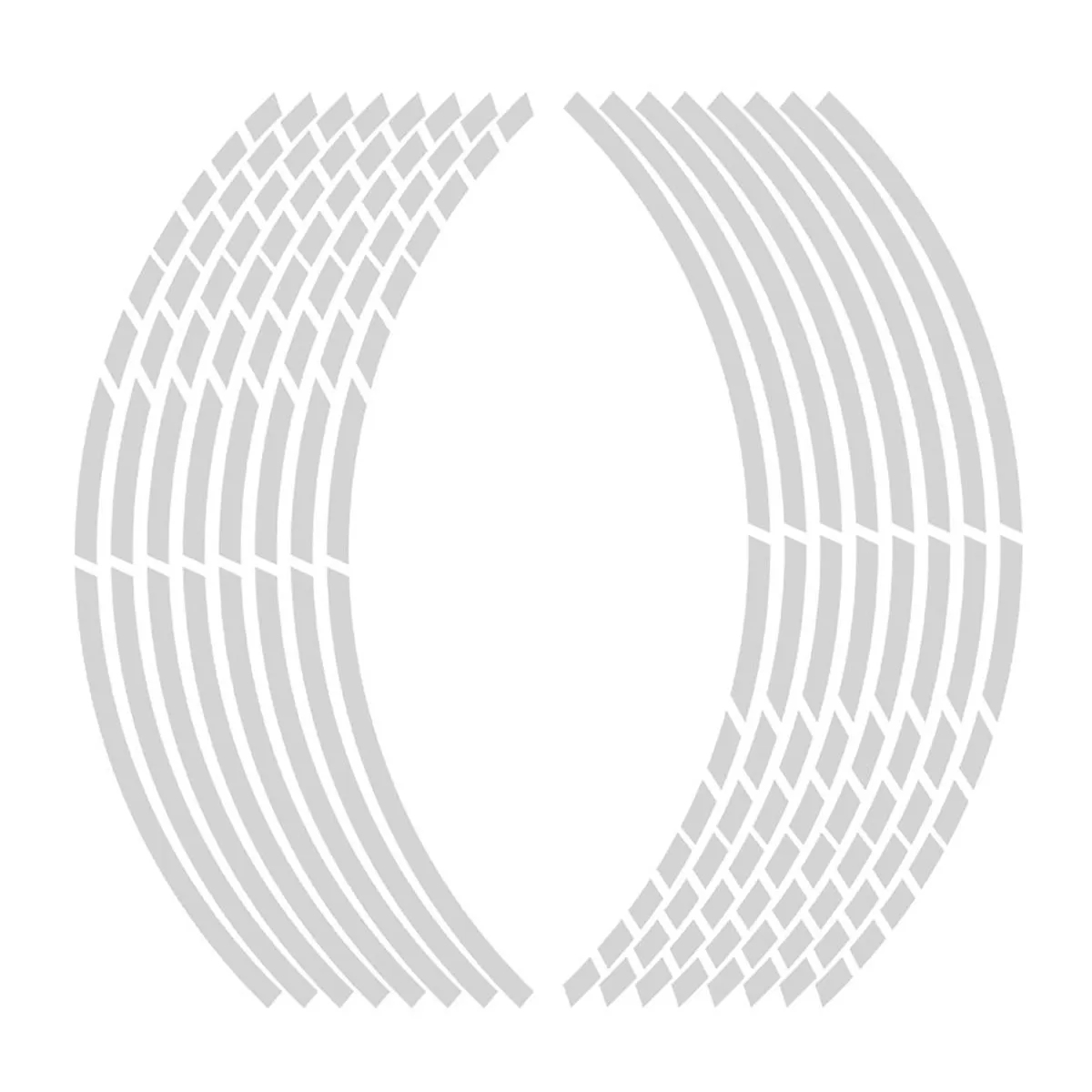 18 Pieces Reflective Rim Stickers for 18-inch Tyres