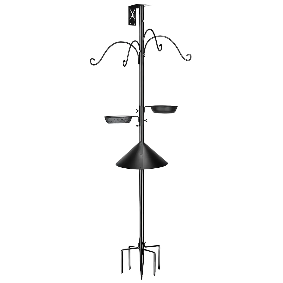 193cm Metal Bird Feeder Pole Bird Feeder Stand Bird House Pole Mount Kit