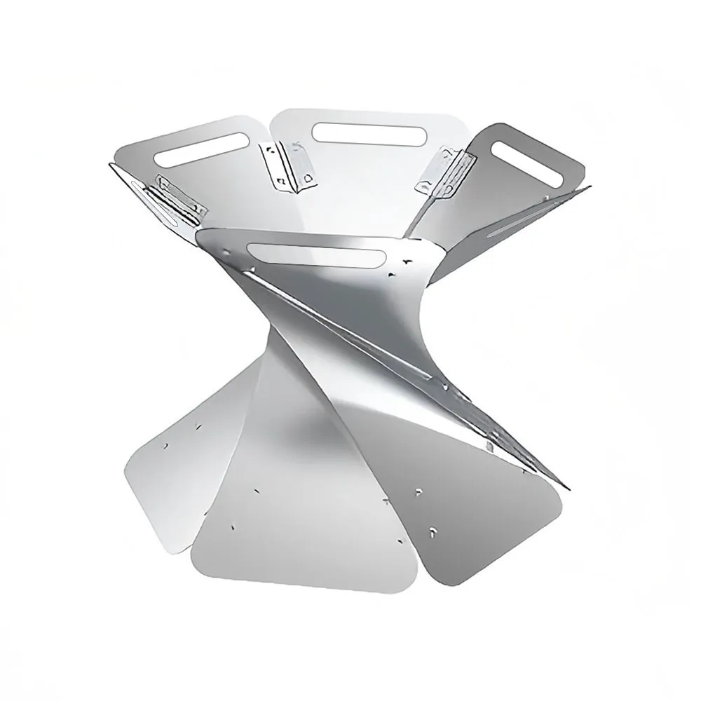 Portable Foldable Stainless Steel Fire Pit - 13" Diameter Wood Burning Fire