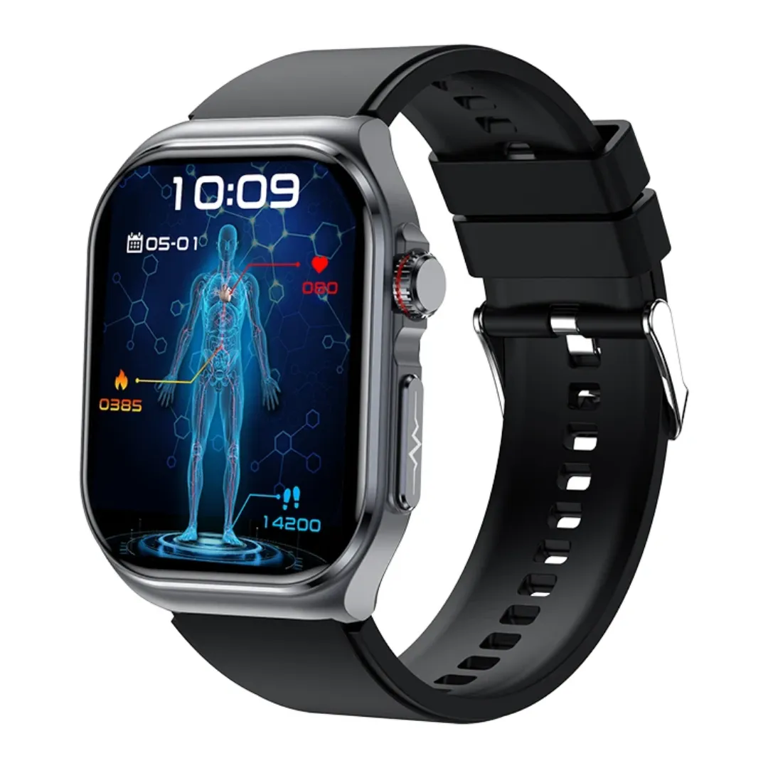 Smartwatch ECG HRV Health Temp monitoring Smartwatch for Women And Men - Black