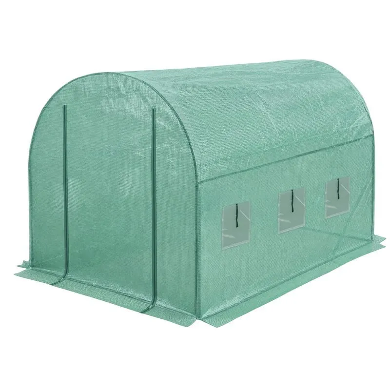 Heavy Duty 3x2x2m Tunnel Greenhouse with 19mm Thick Steel Frame
