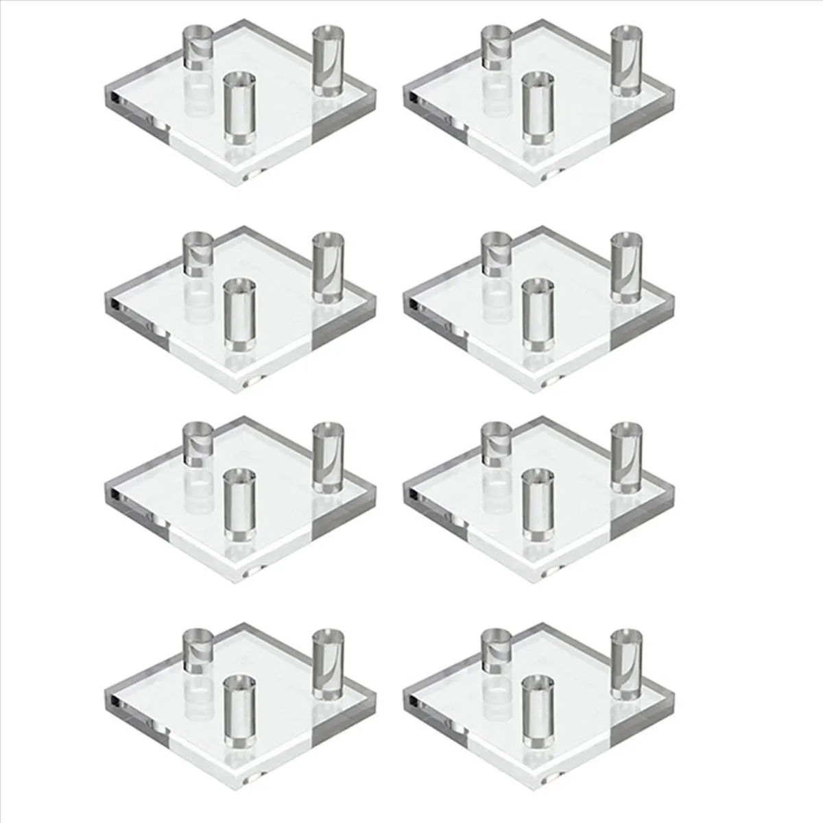 Acrylic 8 Pcs Clear Display Easel Stands For Mineral Collectibles S
