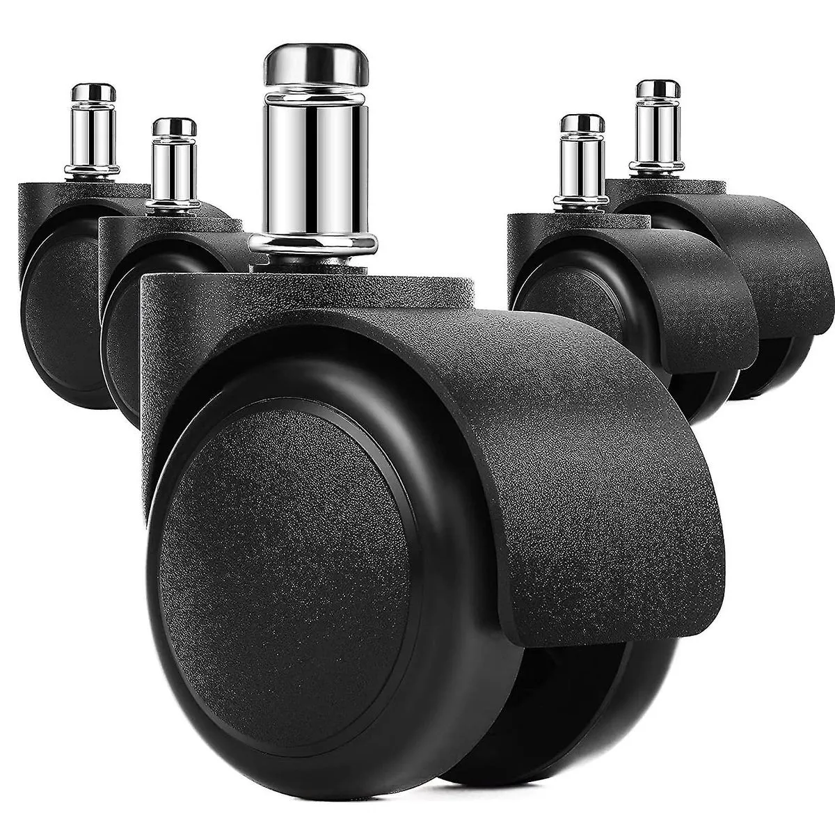 50mm Nylon Office Chair Wheels with 11mm Push Pin (Set of 5)