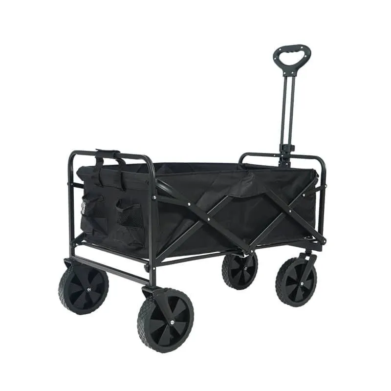 Large 140L Black Outdoor Adjustable Foldable Utility Wagon - Soul Lifestyle