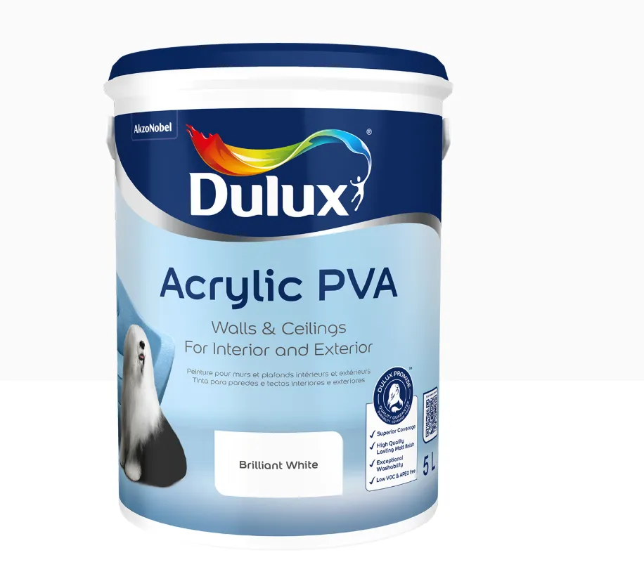 Dulux Acrylic PVA 5lt - Water Based - Almond White
