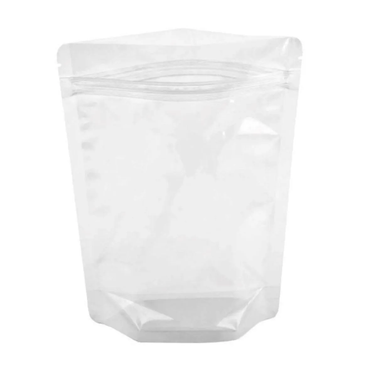 100 Piece Stand up Resealable Pouch Bags 130mm x 220mm Clear