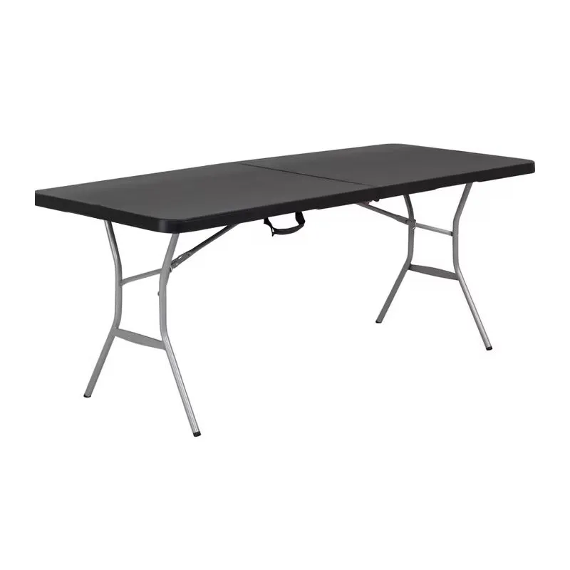 Heavy-Duty Folding Plastic Table - 180cm (Black)