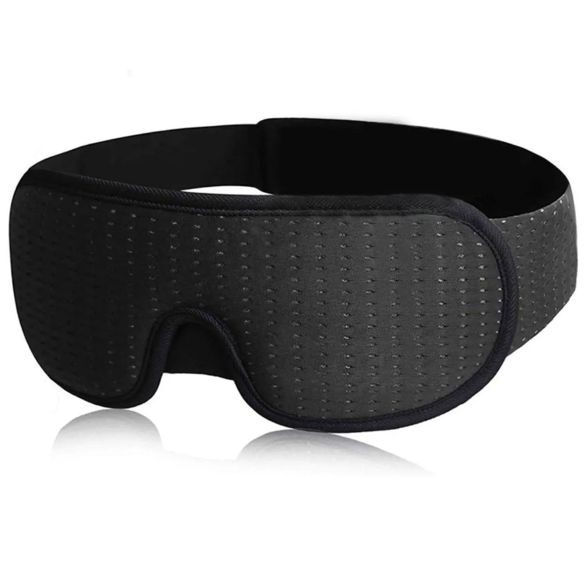 Premium Blackout Sleep Eye Mask (3d Breathable Mesh Design) - Black