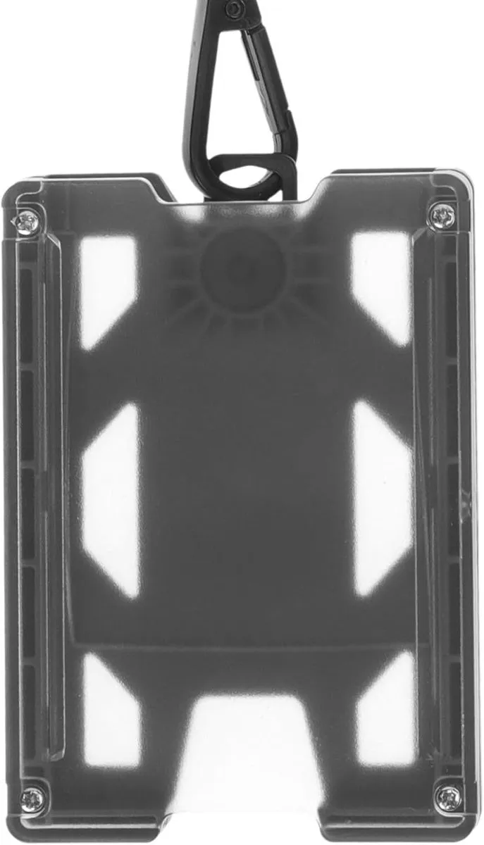 Adjustable Black Vertical Work Badge Holder with Lanyard, Anti-Scratch Id