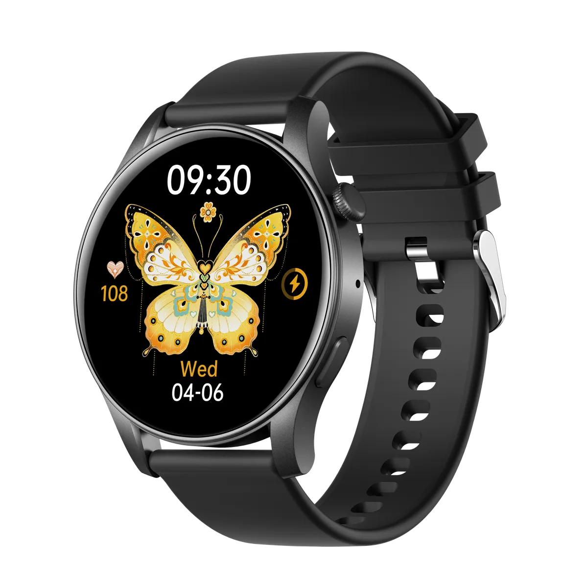 BezosMax KC88 Smart Watch Android/iPhone Fitness AI Assistant Sport Tracker - Black