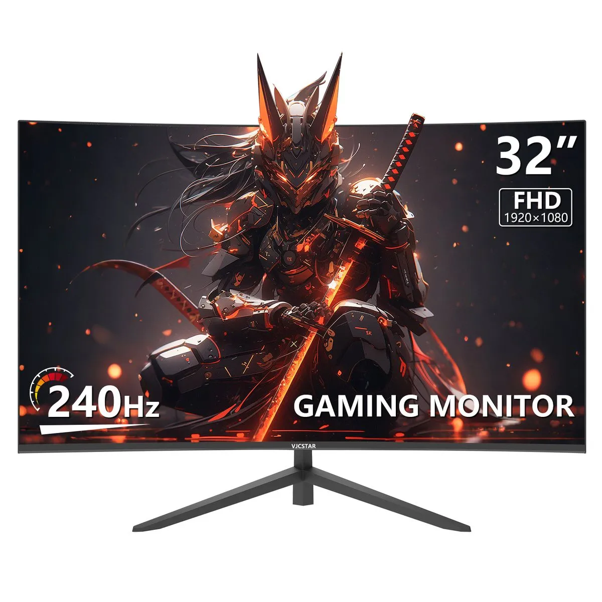 JVCSTAR 32'' QLED 240HZ Curved Gaming Monitor Full HD 1080p VA AMD FreeSync