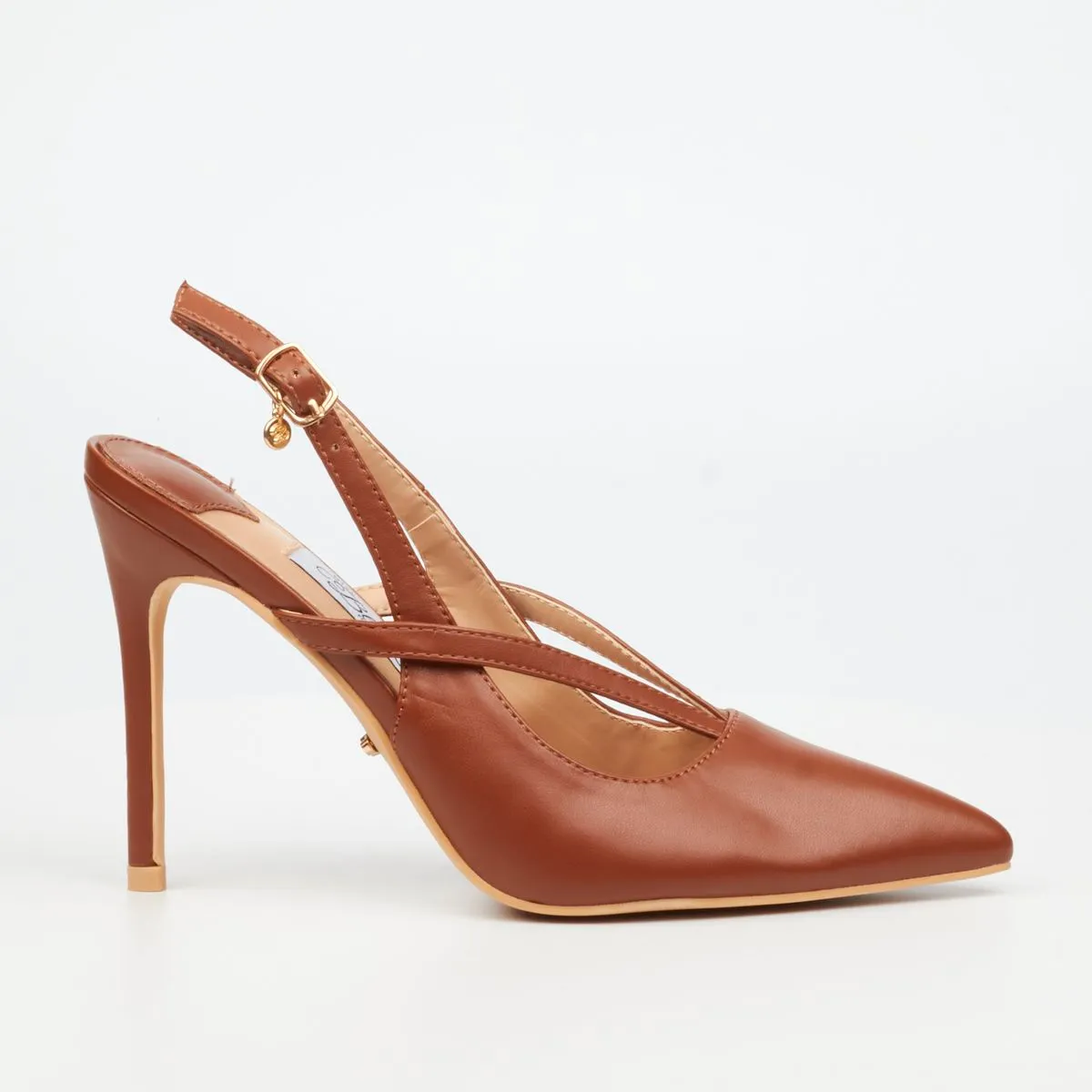 Miss Black Lola 60 Tan Women Faux Leather High Court