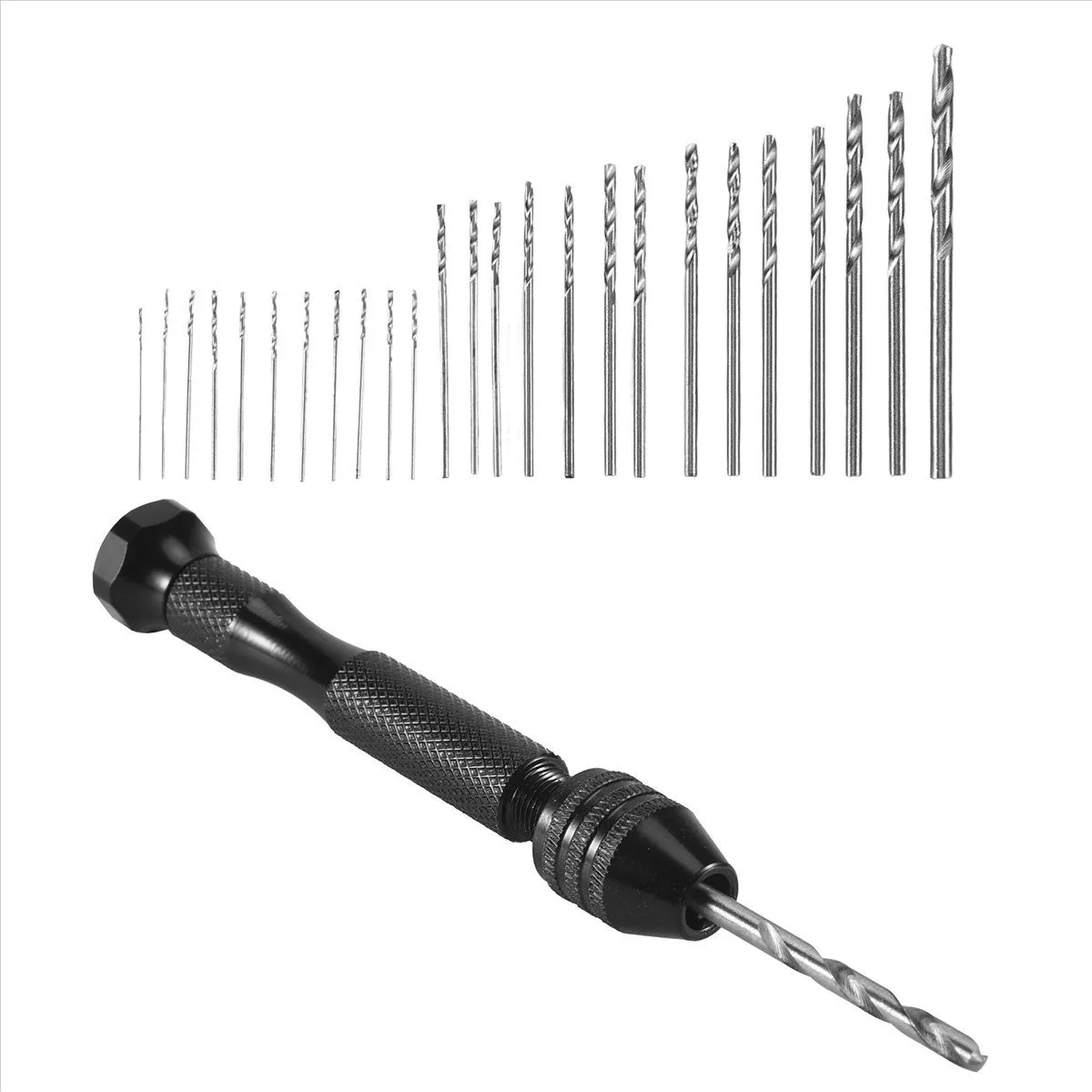 Hand Drill Set Pin With 25 Pieces Mini Twist Bits For Model Rotary Tool