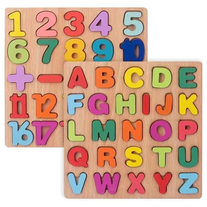 Build Learn and Play - Wooden Alphabet and Number for Kids