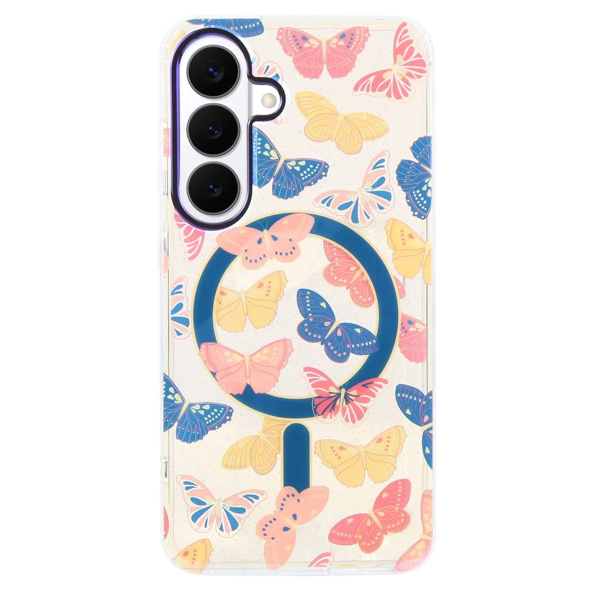 UGABUGA Transparent Printed Phone Case Compatible with Samsung Galaxy S26 + - Butterfly