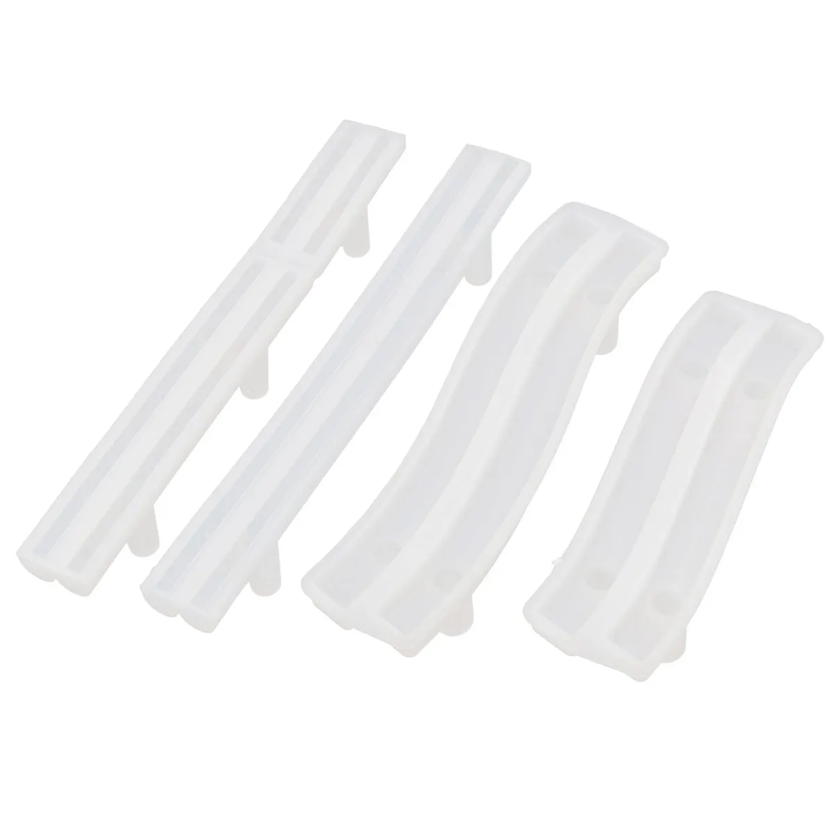 4 Set Tray Handle Resin Mold, for DIY Cabinet Door Handles, Bar Pulls
