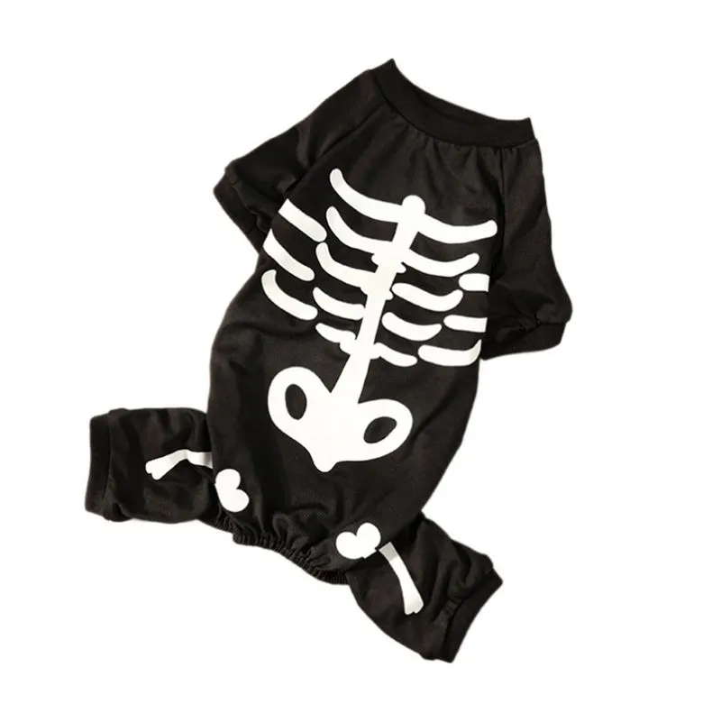 Halloween Glow-In-The-Dark Skull Costume for Cats & Dogs
